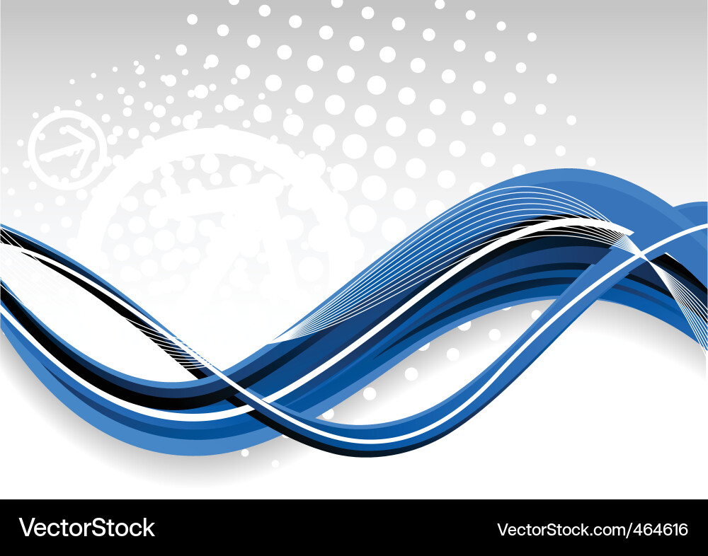 Dynamic Blue Wave Background Royalty Free Vector Image
