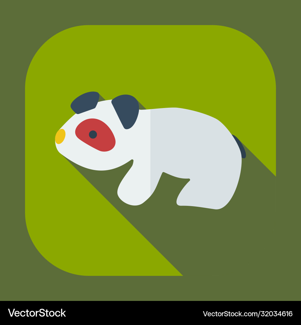Flat modern design with shadow icons pandas Vector Image