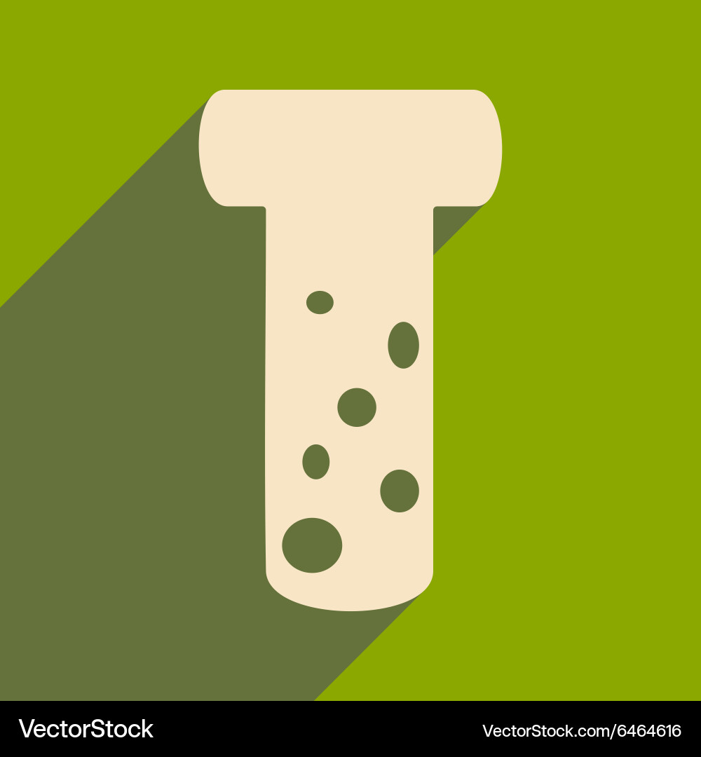 Flat with shadow icon and mobile applacation flask Vector Image