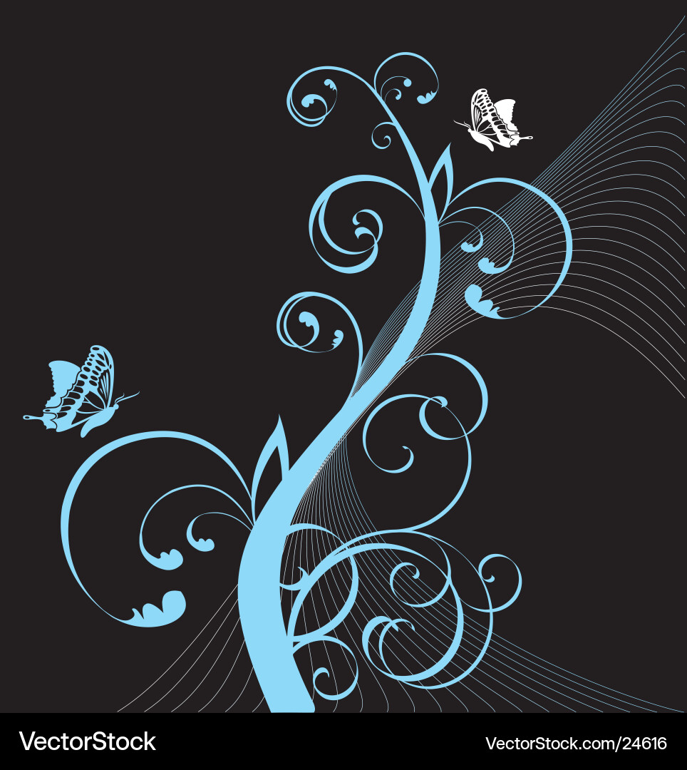 Floral Scroll Pattern vector image