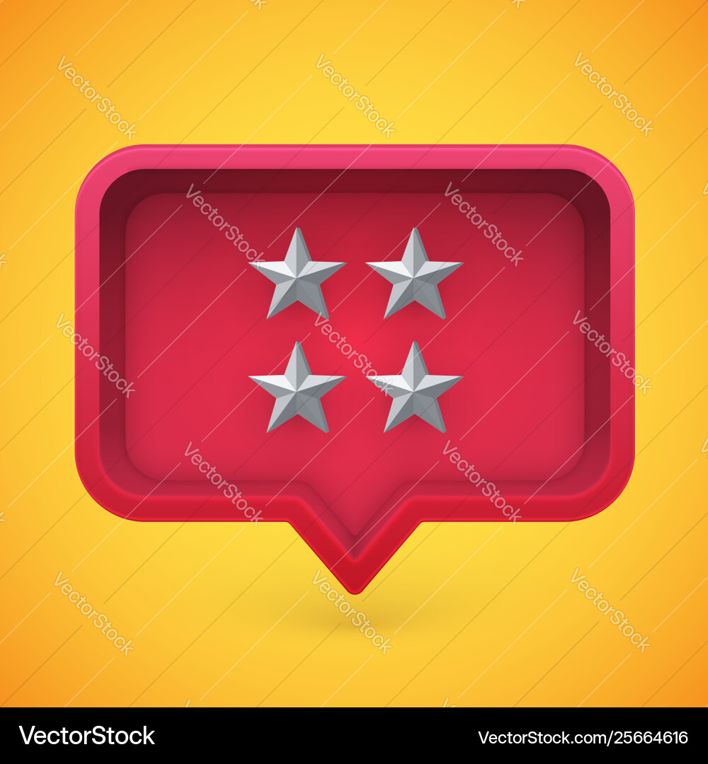 Grey rating stars in speech bubble Grey rating stars in speech bubble vector image