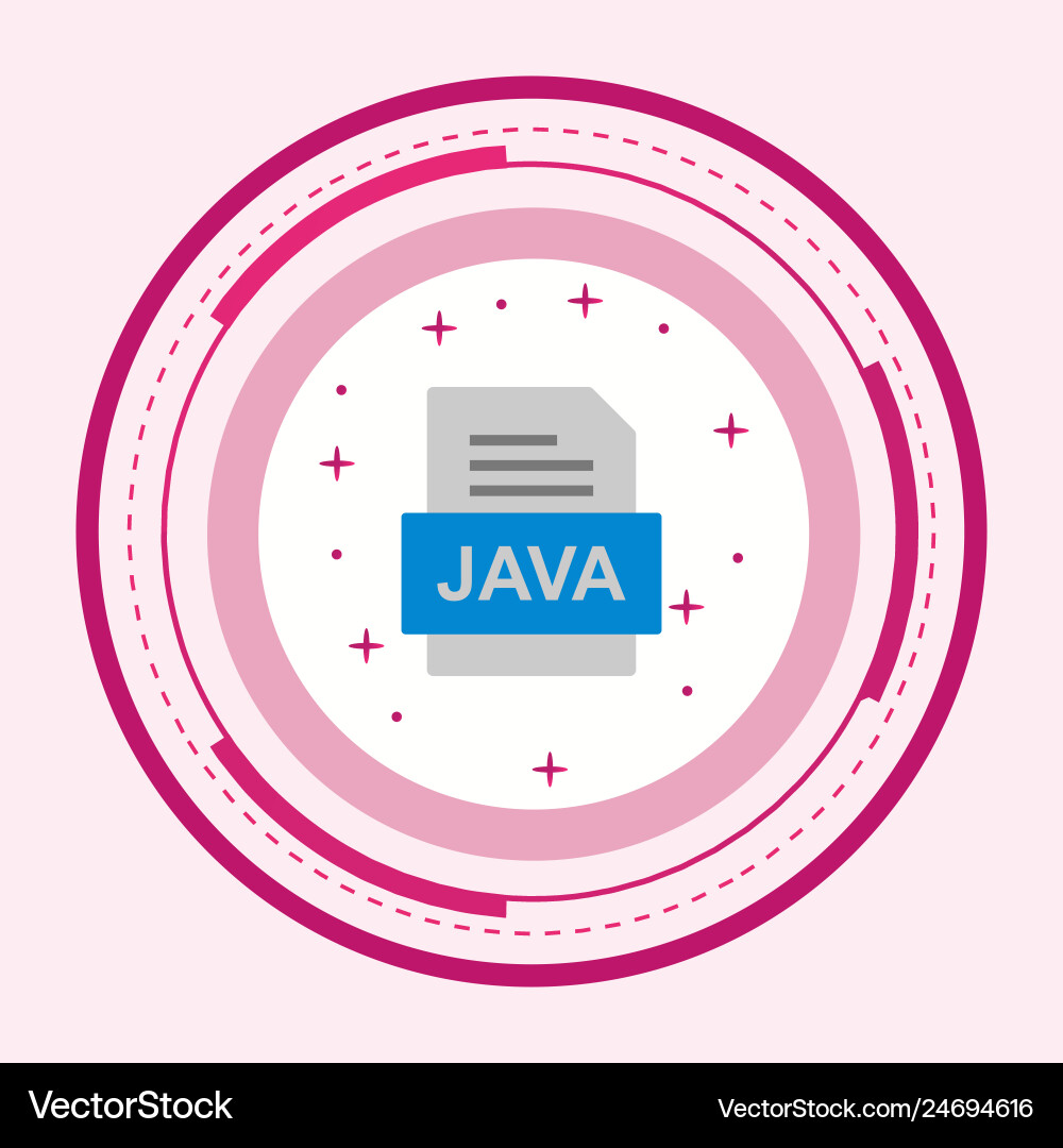 Java file document icon vector image