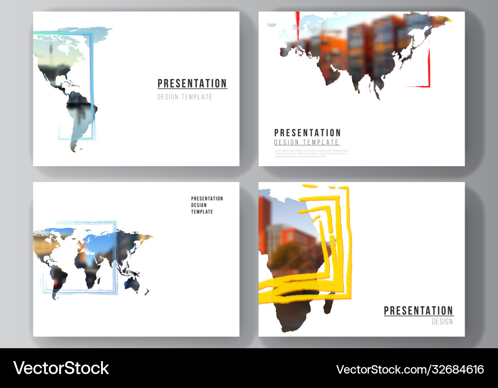 Layout presentation slides design Layout presentation slides design vector image