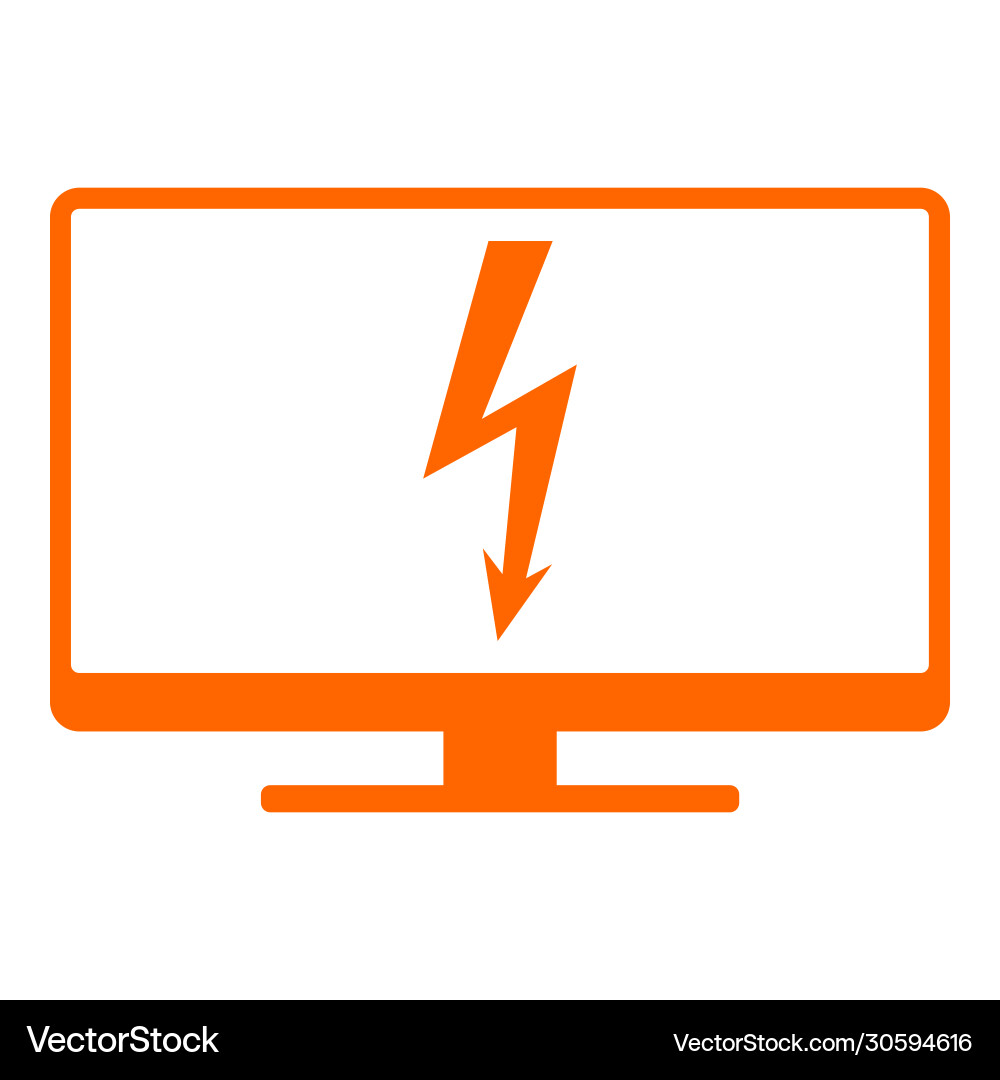 Lightning and screen Vector Image