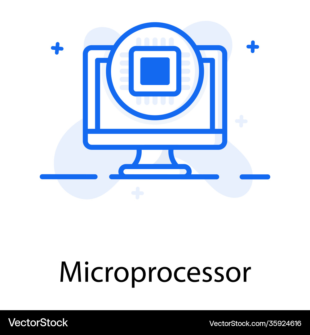 Microprocessor Vector Image