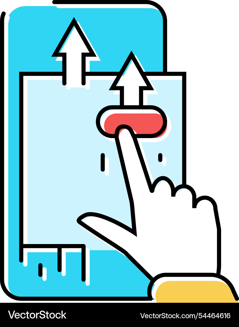 Parallax Scrolling ux ui Design Farbsymbol Parallax Scrolling ux ui Design Farbsymbol vektorbild