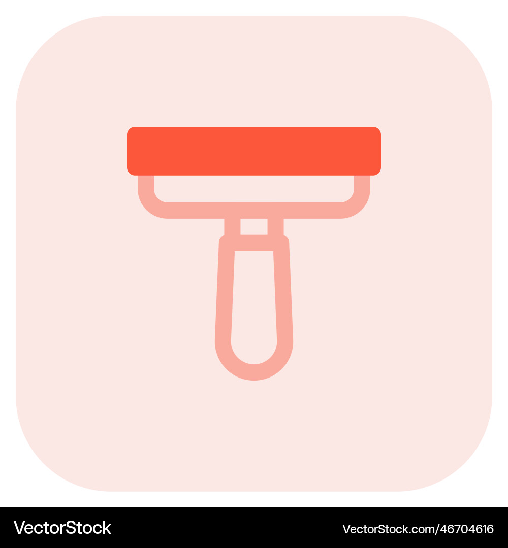 Using handled squeegee to clean or scrape Vector Image