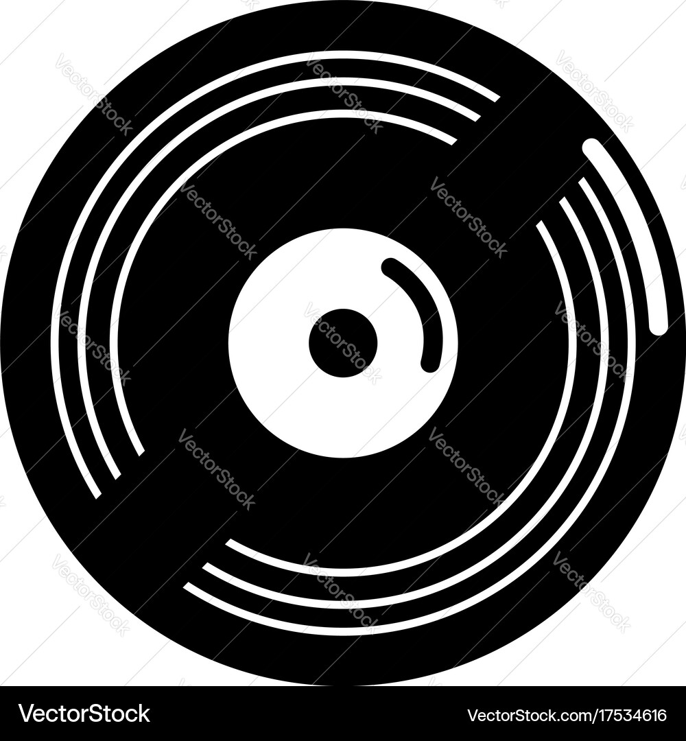 Vinyl Record Icon Vector Image