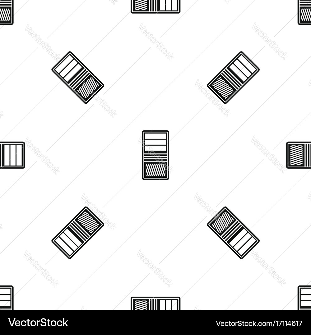 Black computer system unit pattern seamless vector image