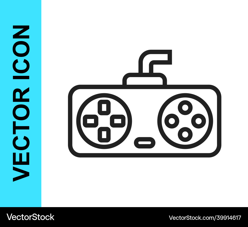 Black line game controller or joystick Vector Image