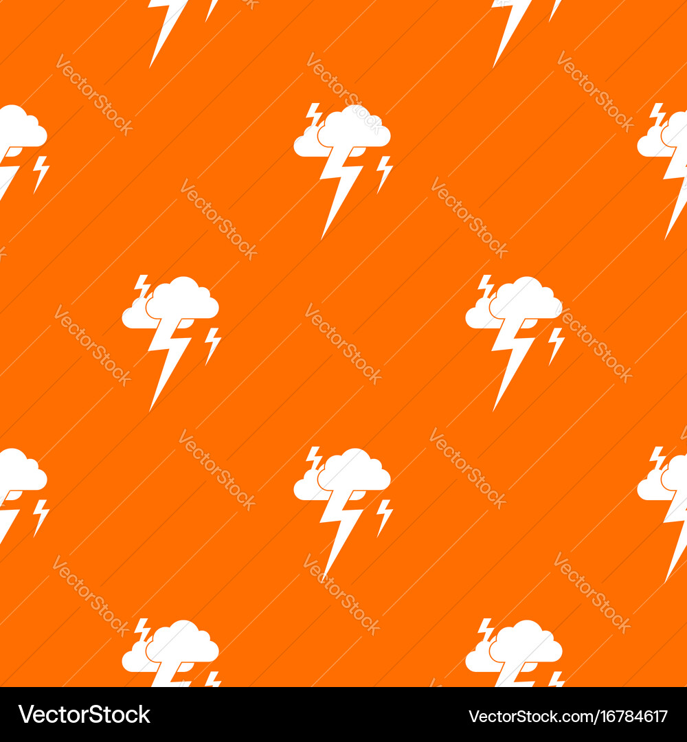 Cloud and lightning pattern seamless vector image