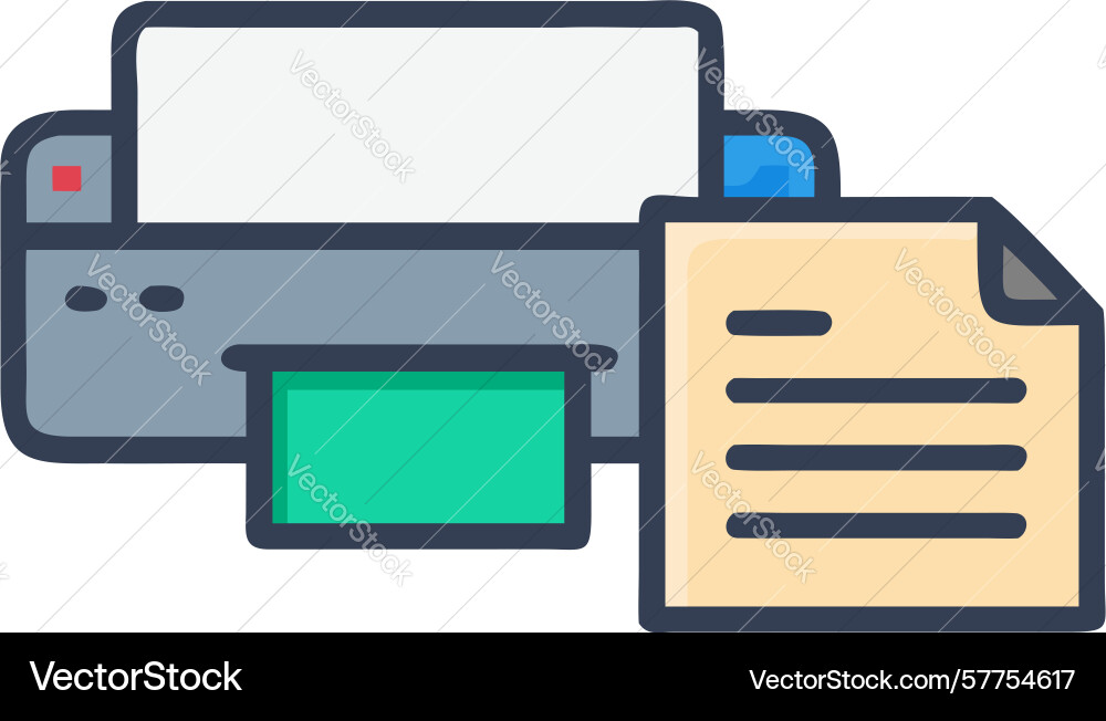 Document printing icon for hard copies Vector Image