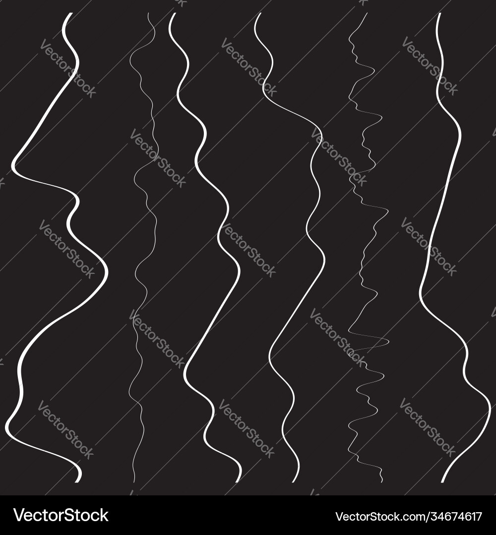 Irregular random wiggling squiggle waving wavy Vector Image