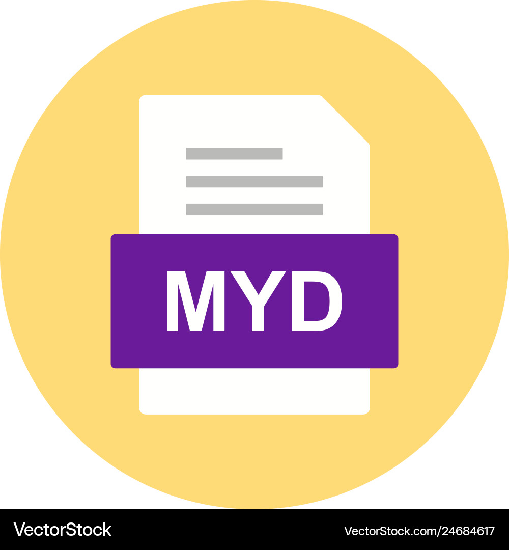 Myd file document icon Vector Image