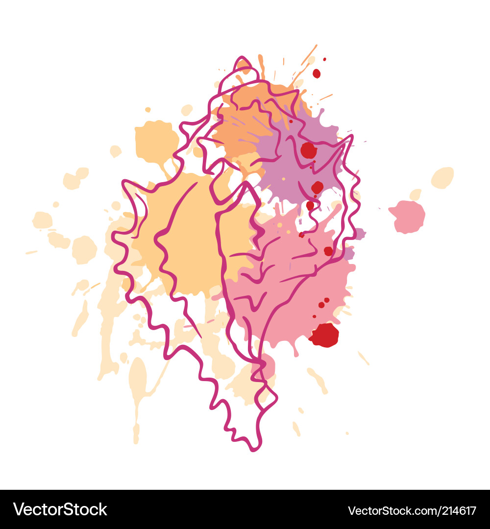 Shell with blots vector image