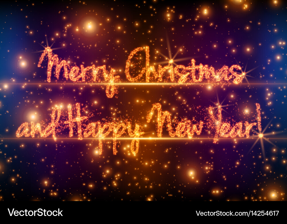 Shining greeting text on colorful Vector Image