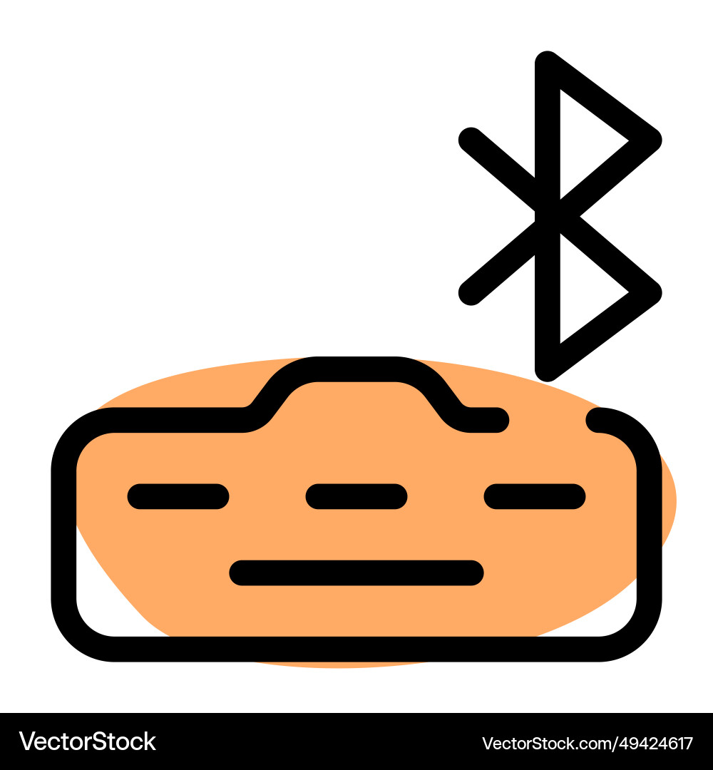 Wireless keyboard connects through bluetooth vector image