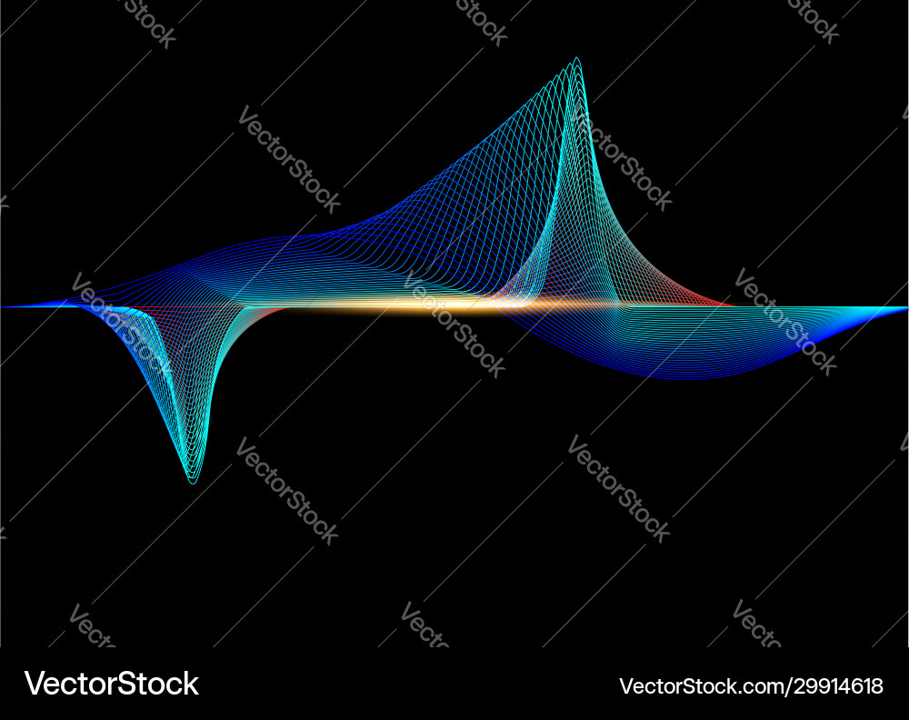 Abstract colorful wave element for music design Abstract colorful wave element for music design vector image