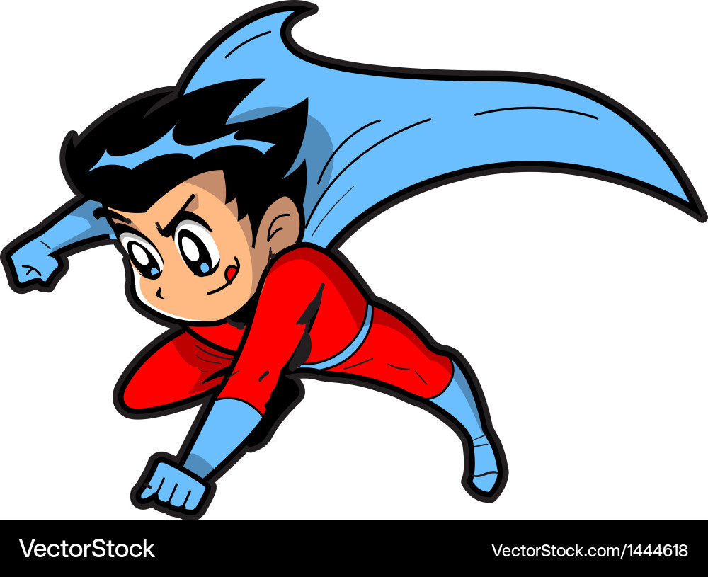 Anime Superhero Boy vector image