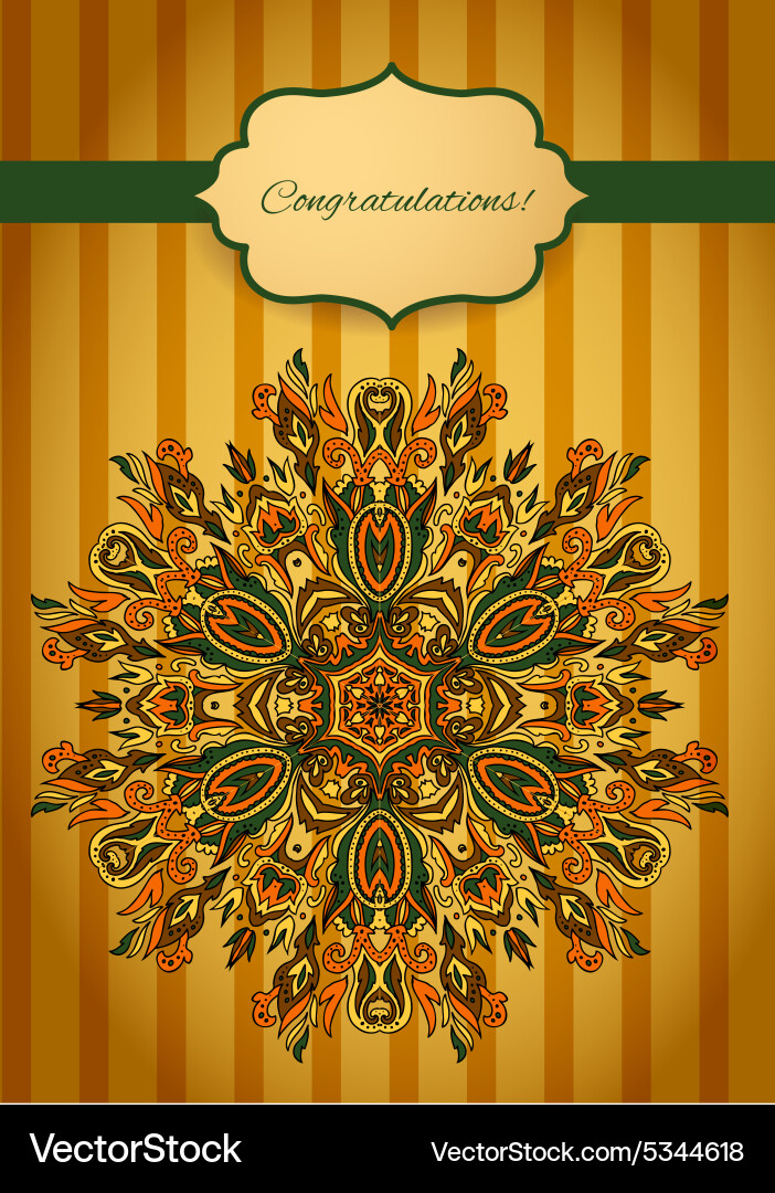 Card with abstract pattern Vector Image