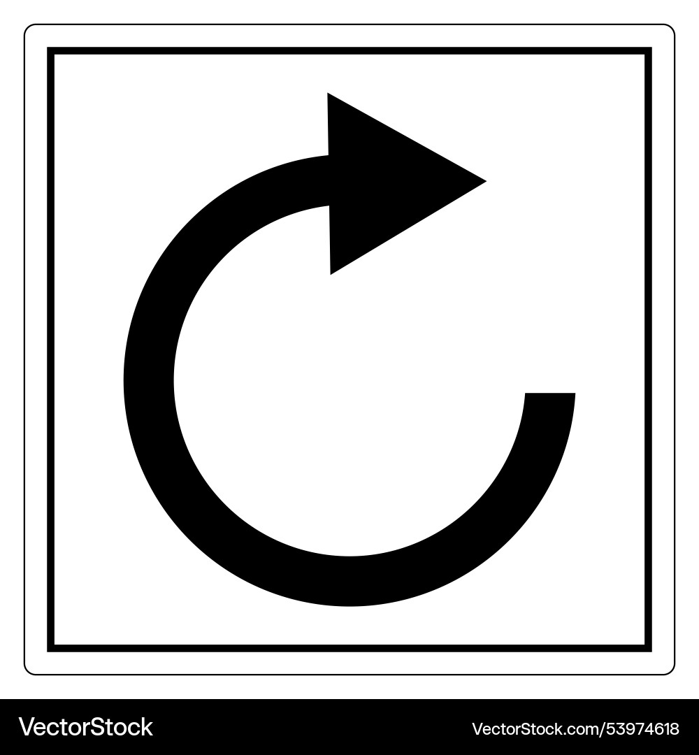 Circular arrow icon for refresh action Circular arrow icon for refresh action Vector Image