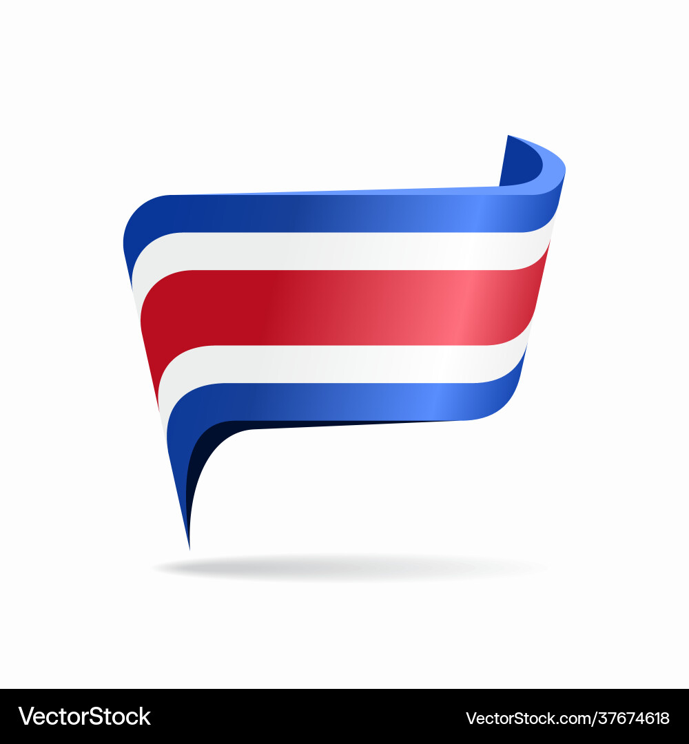 Costa Rican Flag Pointer Layout vector image