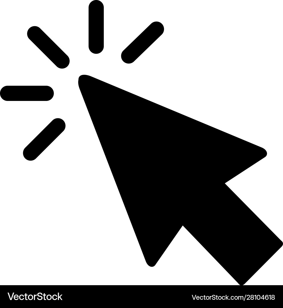 Cursor simple icon vector image