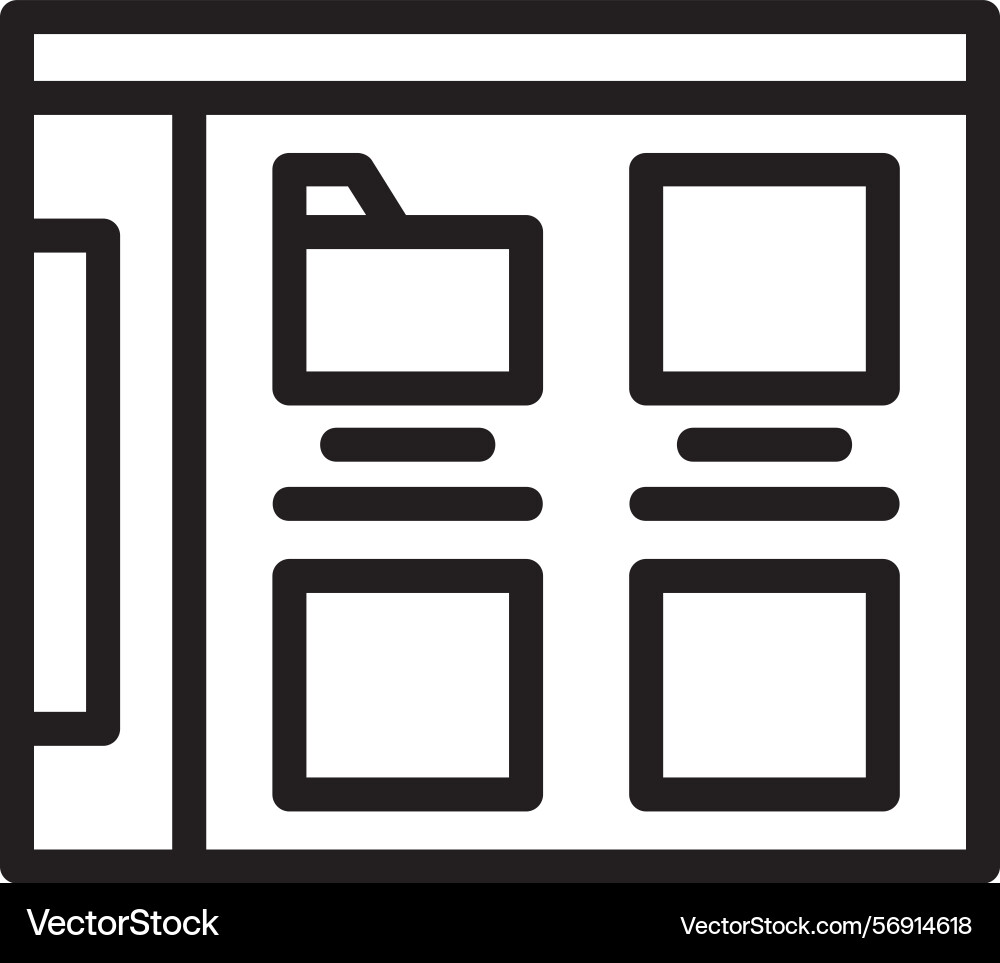Folder linear style icon design Vector Image