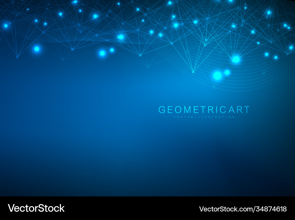 Geometric abstract background with connected line Geometric abstract background with connected line vector image