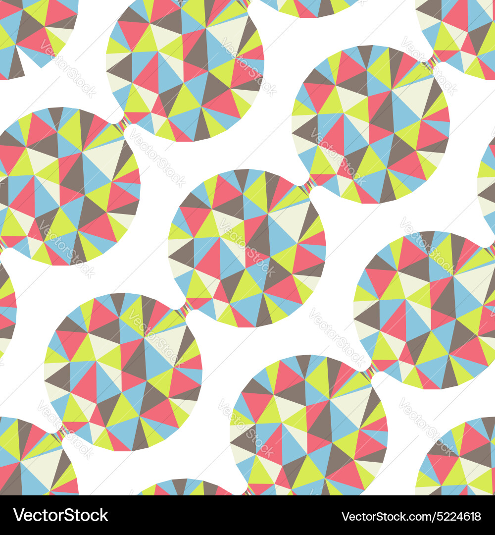 Geometric seamless pattern with gems Vector Image