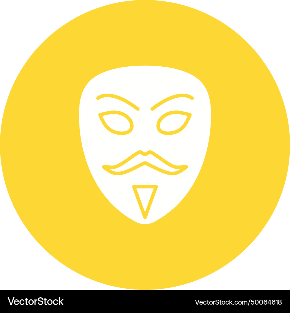 Hacker mask icon image Vector Image
