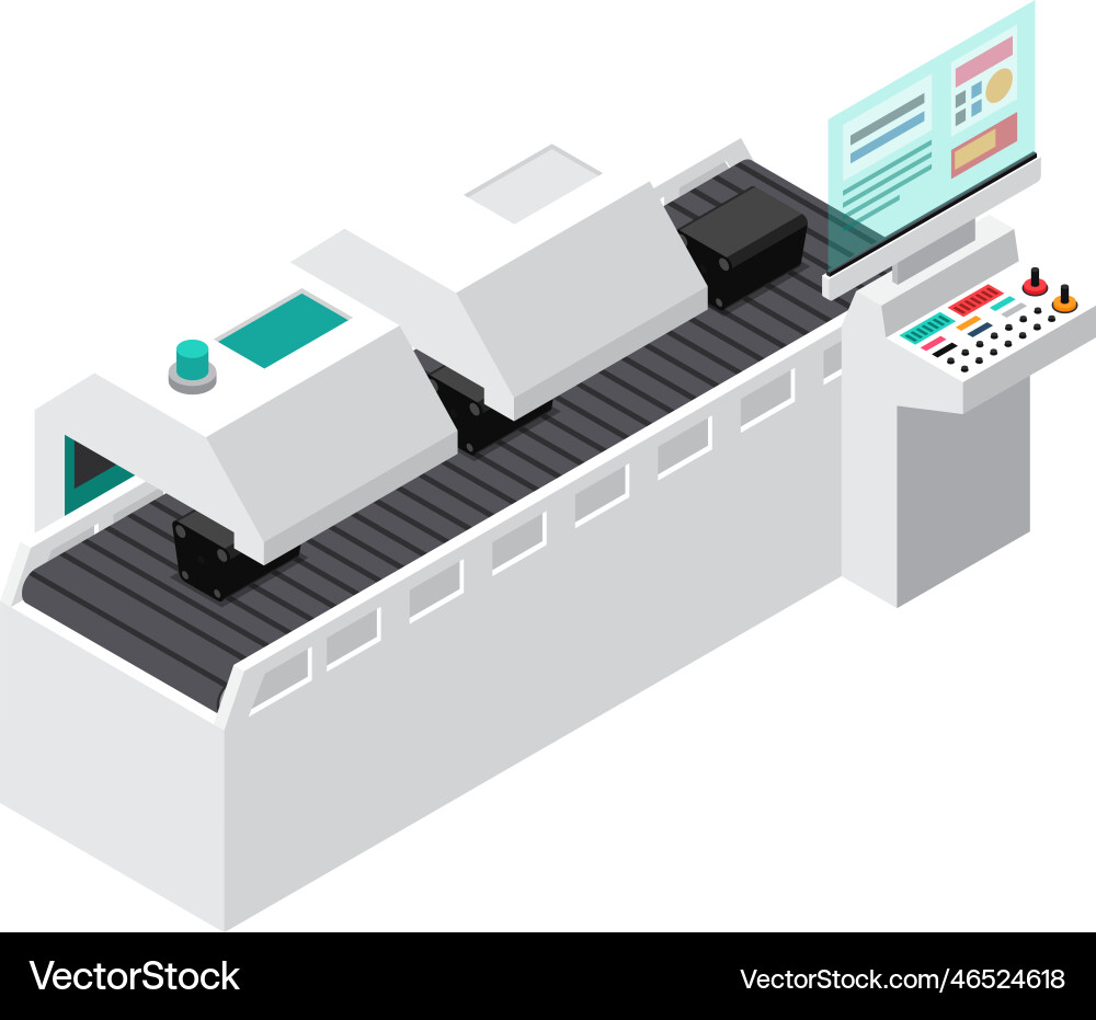 Isometric robotic technology vector image