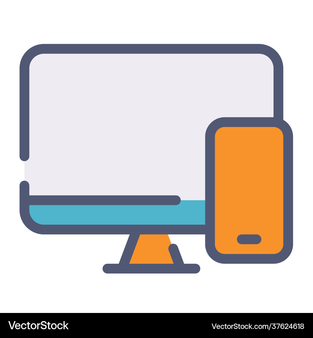 Responsive adaptive mobile desktop single Responsive adaptive mobile desktop single vector image