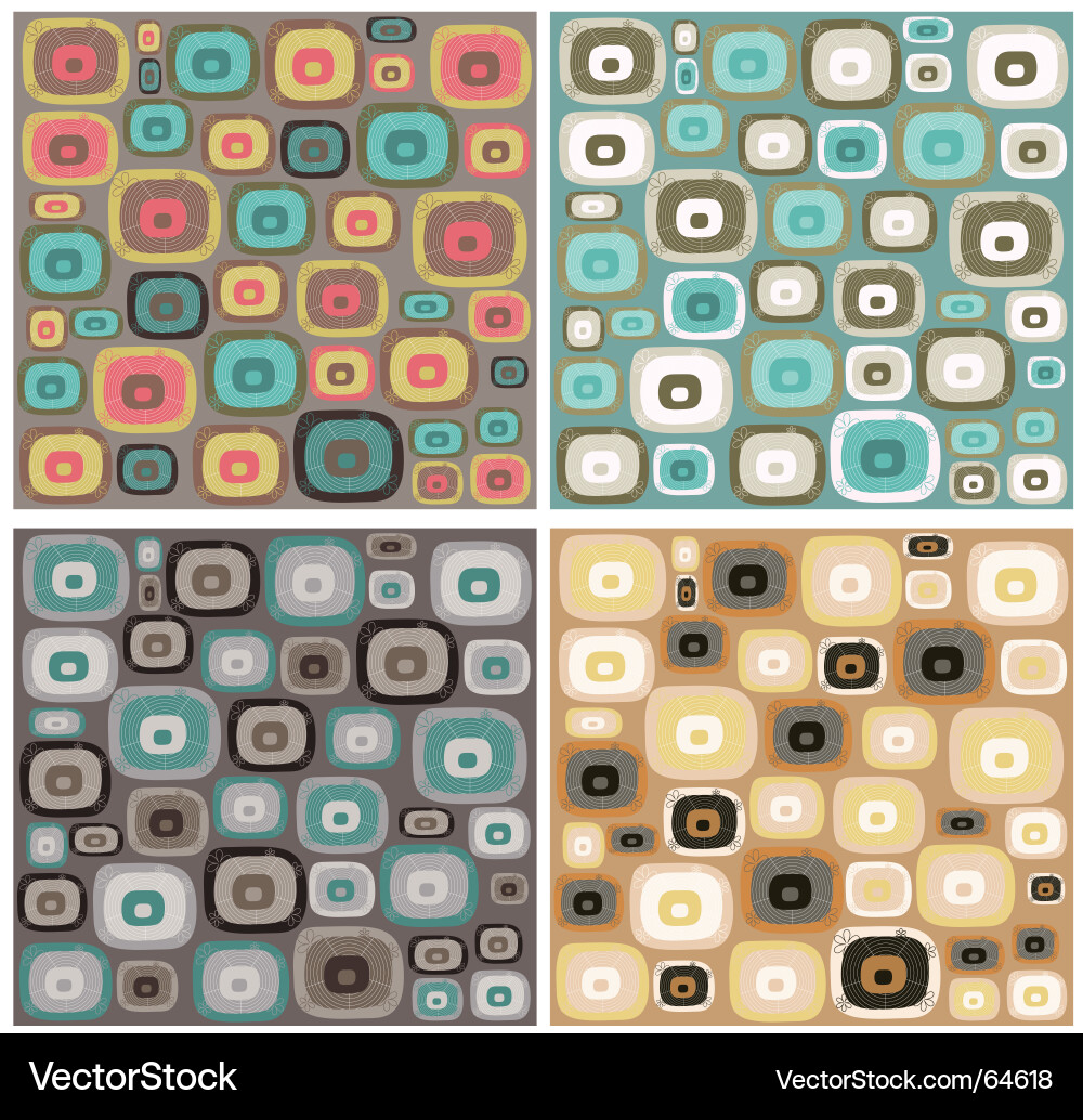 Retro Geometric Patterns vector image