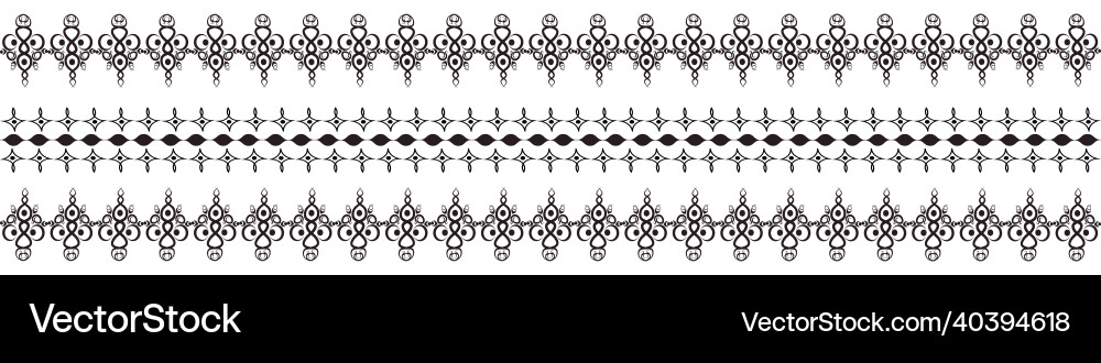 Seamless pattern on 4 x 1 format - horizontal Vector Image