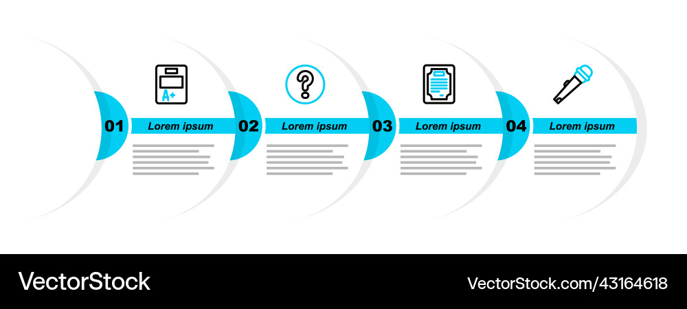 Set line microphone certificate template speech Vector Image