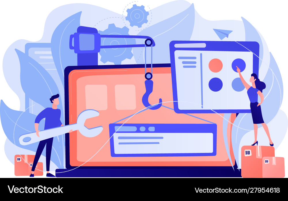 Web development concept vector image