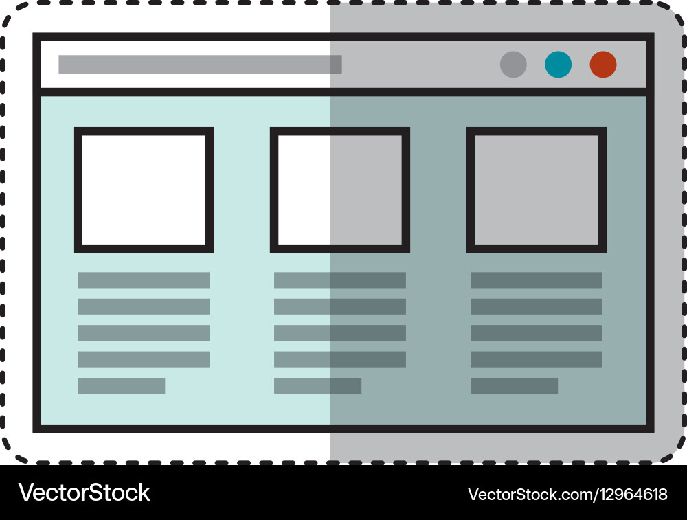 Web page template isolated icon Vector Image