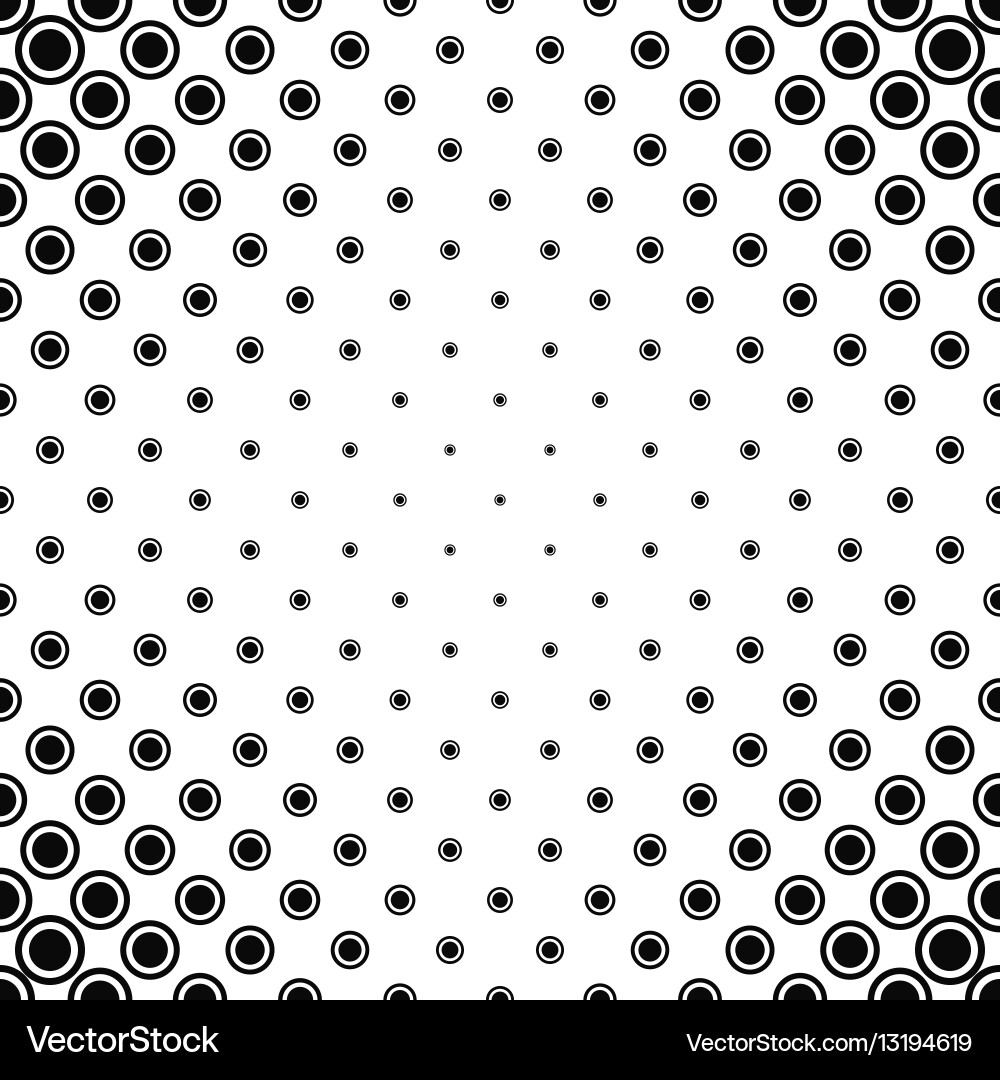 Abstract monochrome circle pattern background vector image