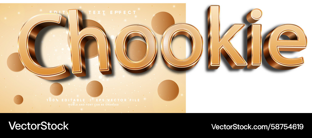 Chookie Text Effect - Sweet & Modern Vector Image