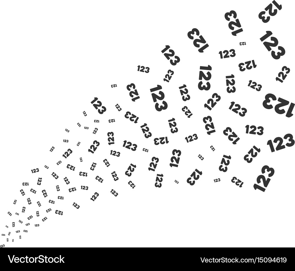 Digits source stream Vector Image
