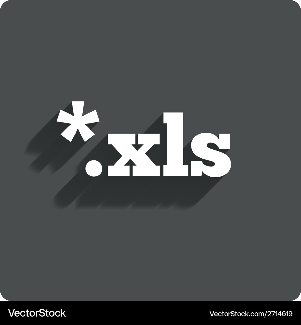 Excel file document icon download xls button vector image