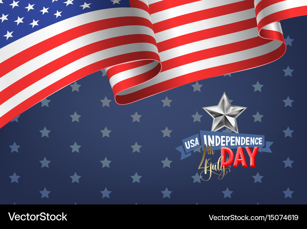 Fourth of July USA Banner Vector Image