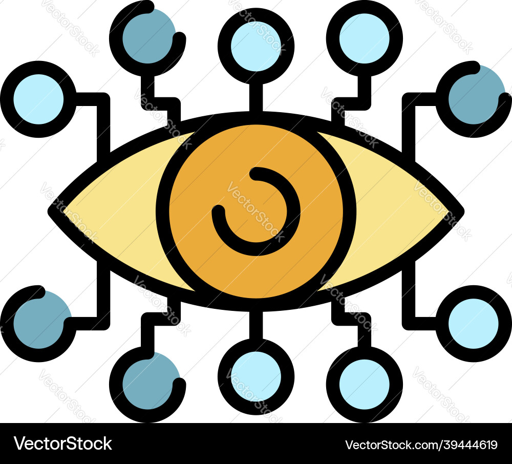 Hacker network icon color outline Hacker network icon color outline vector image