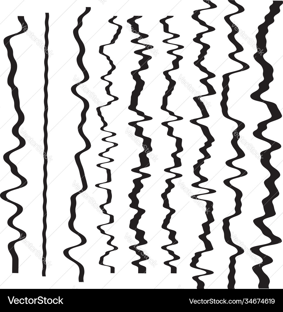 Irregular random wiggling squiggle waving wavy Irregular random wiggling squiggle waving wavy Vector Image