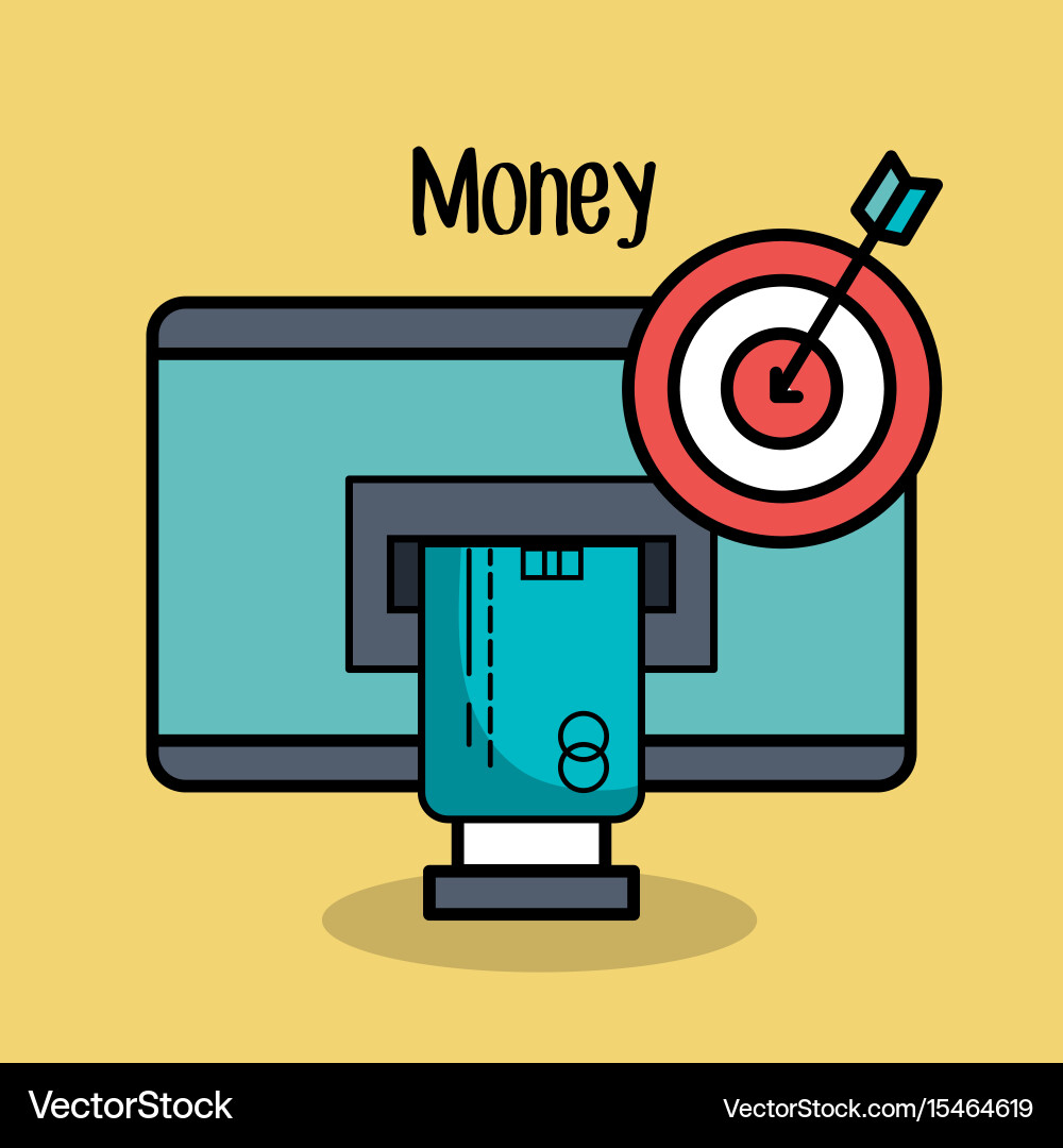Money related objects design Vector Image