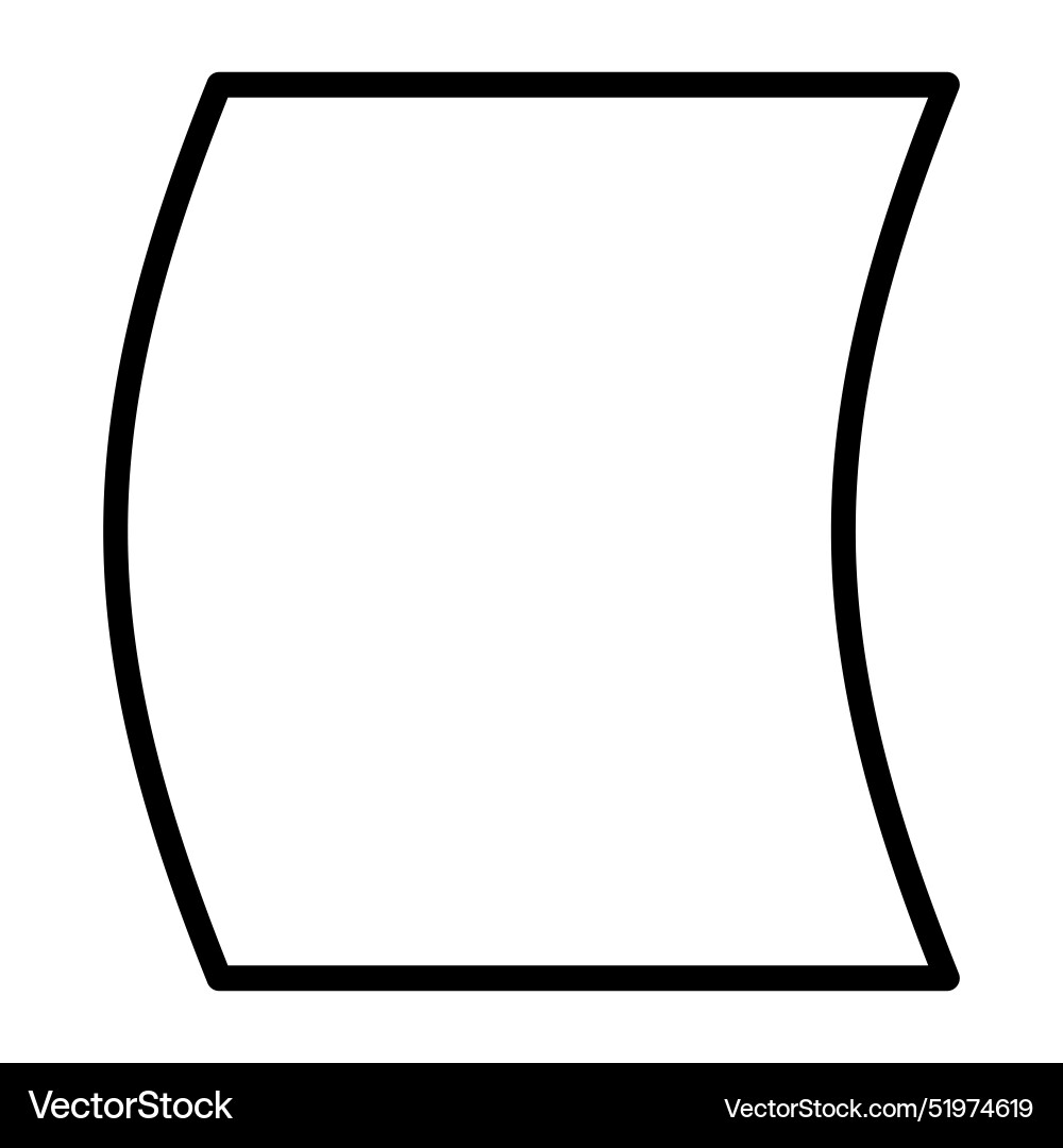 Paper document file icon in thin line style vector image