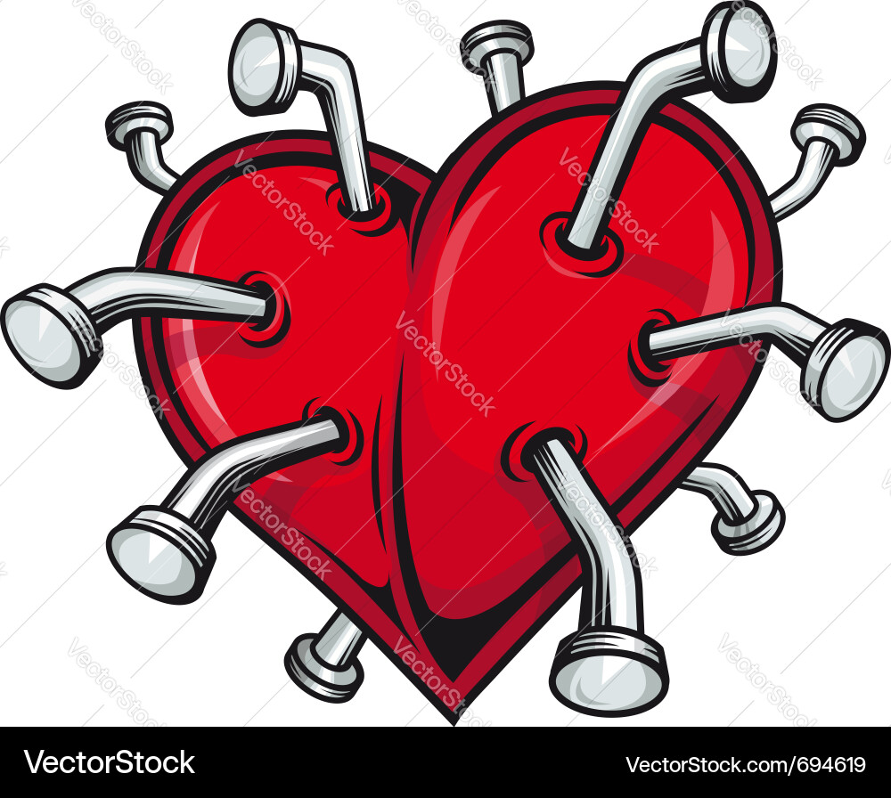 Pierced Heart - Gothic Romance Vector Image