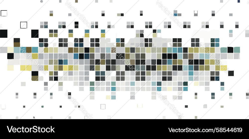 Pixelated Data Transition Vector Image