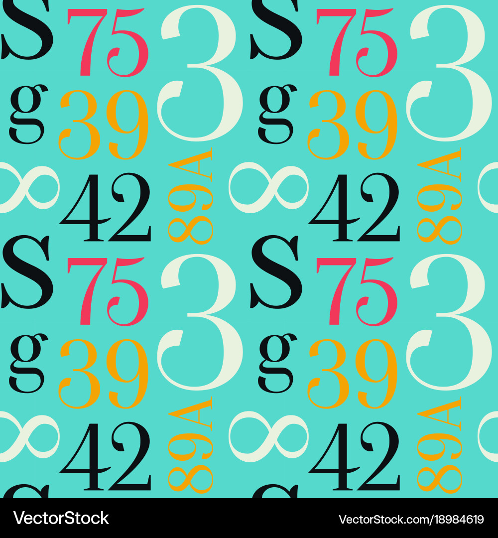 Simple typographic pattern vector image